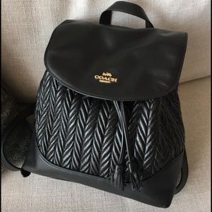 Coach Quilted Leather Backpack